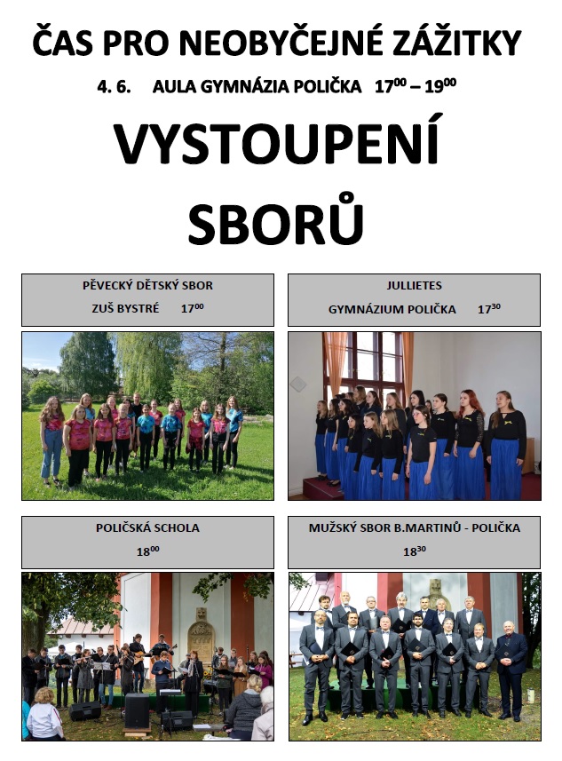 Vystoupení sborů